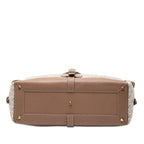 Loewe Repeat Anagram Handbag Pink Beige White Canvas Leather