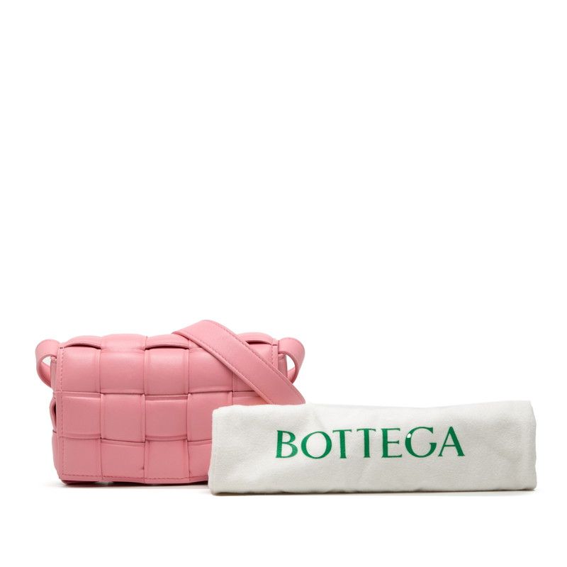 Bottega Veneta Maxi Intrecciato Padded Cassette Crossbody Shoulder Bag Pink