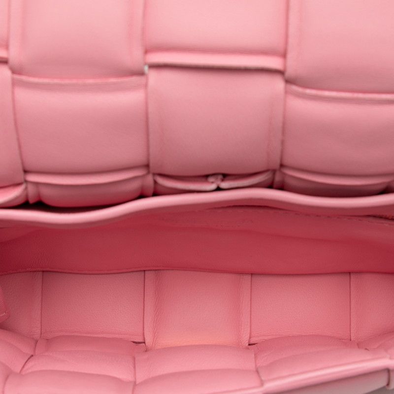 Bottega Veneta Maxi Intrecciato Padded Cassette Crossbody Shoulder Bag Pink