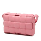 Bottega Veneta Maxi Intrecciato Padded Cassette Crossbody Shoulder Bag Pink