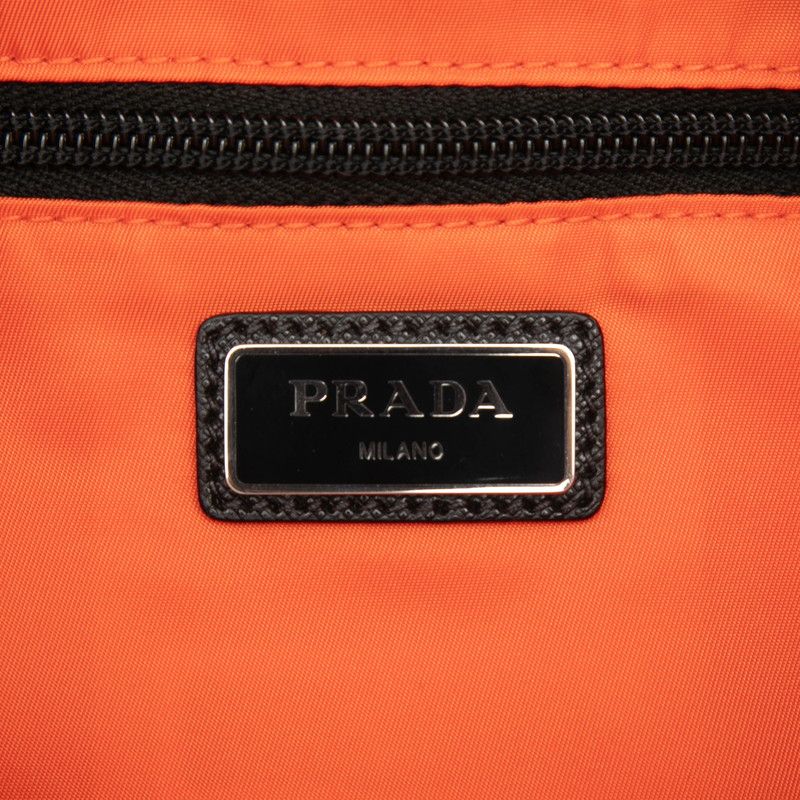 Prada Tessuto Shoulder Bag White Nylon Leather