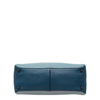 Bottega Veneta Piazza Top Handle Handbag Blue Leather