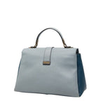 Bottega Veneta Piazza Top Handle Handbag Blue Leather