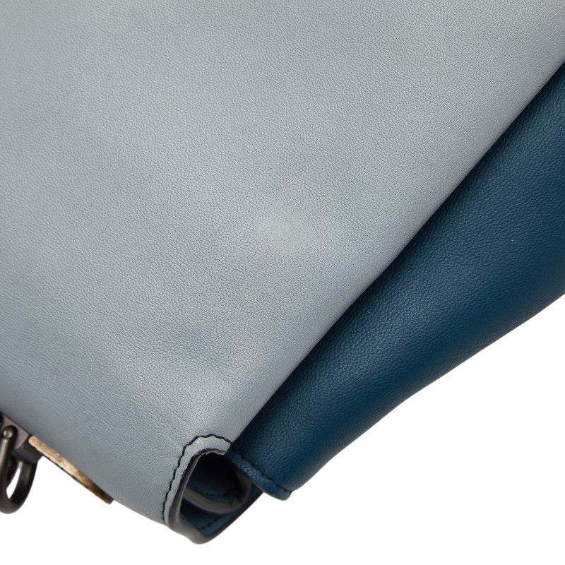 Bottega Veneta Piazza Top Handle Handbag Blue Leather