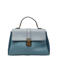 Bottega Veneta Piazza Top Handle Handbag Blue Leather