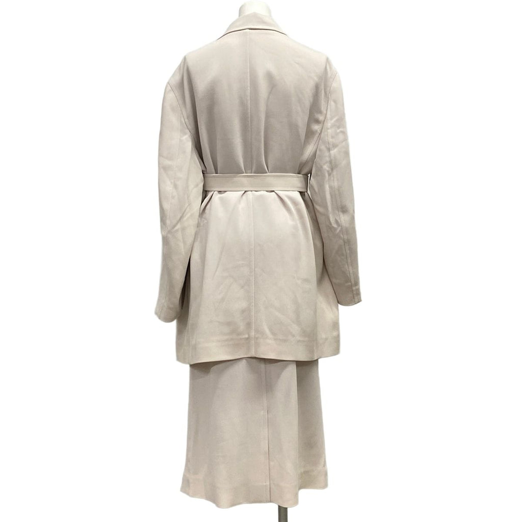 Hermes Skirt Suit Light Beige Wool — view 2