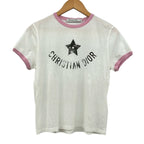 Dior Short Sleeve T-Shirt S White Pink Black Star