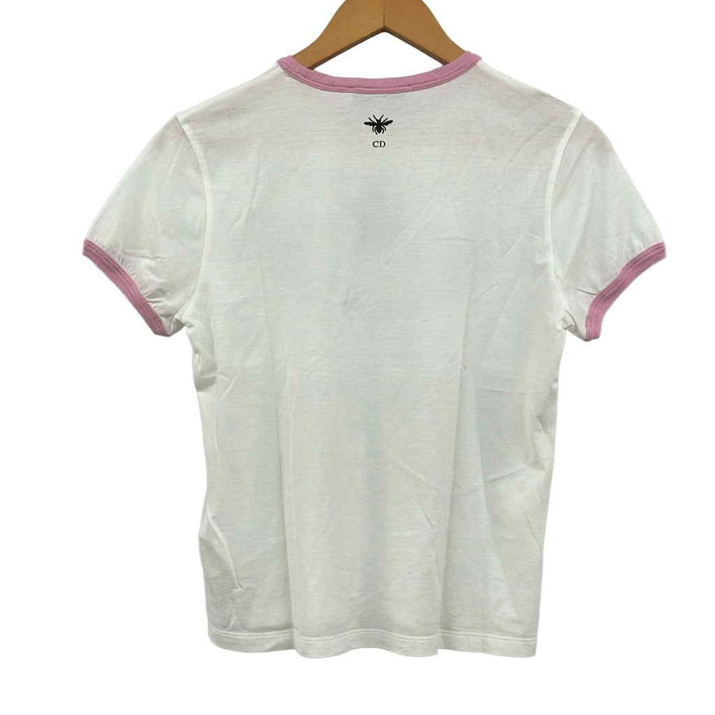 Dior Short Sleeve T-Shirt S White Pink Black Star — view 2