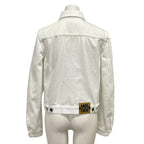 Dior Jacket M White Long Sleeve Autumn Spring Denim Miss Graffiti Cotton — view 2