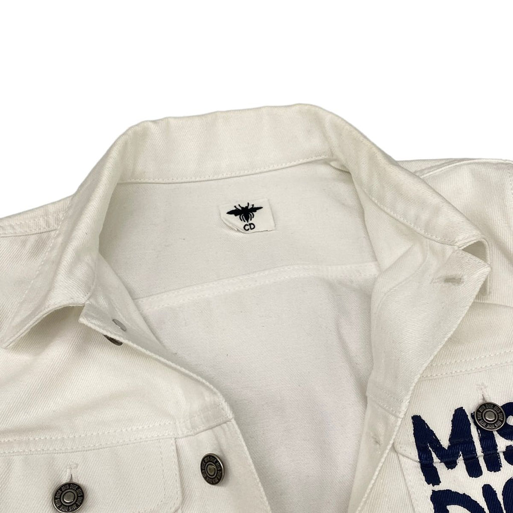 Dior Jacket M White Long Sleeve Autumn Spring Denim Miss Graffiti Cotton — view 8