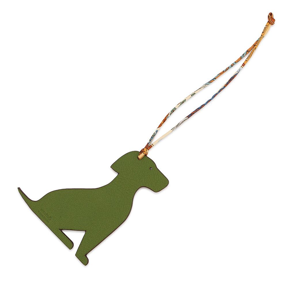 Hermes Bag Charm Petite Ash Labrador le Tofi Canopy Togo Chevre Mysore