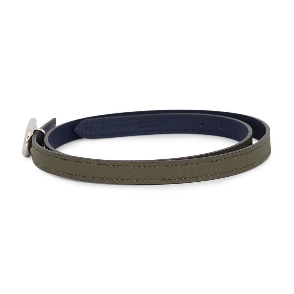 Hermes Belt Maillon Reversible Vert Veronese Blue Saffiano Silver Swift Epsom 70