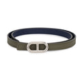 Hermes Belt Maillon Reversible Vert Veronese Blue Saffiano Silver Swift Epsom 70
