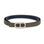 Hermes Belt Maillon Reversible Vert Veronese Blue Saffiano Silver Swift Epsom 70