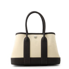 Hermes Tote Bag Neo Garden 23 Party Vanilla Beblanc Silver Toile Officier