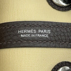 Hermes Tote Bag Neo Garden 23 Party Vanilla Beblanc Silver Toile Officier