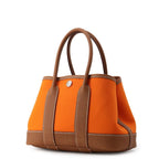 Hermes Tote Bag Neo Garden 23 Party Gold Silver Toile Officier Negonda