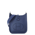 Hermes Shoulder Bag Evelyne TPM 111 Amazon Blue Tie Silver Taurillon Clemence