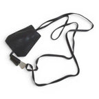 Hermes Era Clochette Necklace Key Ring Black Leather