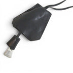Hermes Era Clochette Necklace Key Ring Black Leather