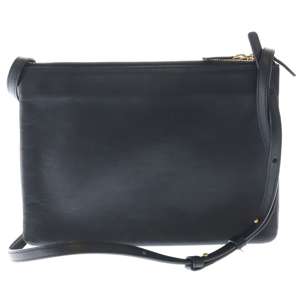 Celine Trio Mini Shoulder Bag Black Leather Gold