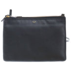 Celine Trio Mini Shoulder Bag Black Leather Gold