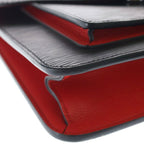 Louis Vuitton Epi Neo Monceau 2-Way Shoulder Bag Black Red Noir Leather Silver