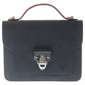 Louis Vuitton Epi Neo Monceau 2-Way Shoulder Bag Black Red Noir Leather Silver