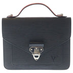Louis Vuitton Epi Neo Monceau 2-Way Shoulder Bag Black Red Noir Leather Silver
