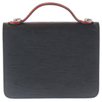 Louis Vuitton Epi Neo Monceau 2-Way Shoulder Bag Black Red Noir Leather Silver