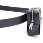 Bottega Veneta Cassette Maxi Intrecciato Belt Waist Back Black Leather