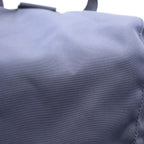 Prada Tessuto Nylon Logo Triangle Plate Backpack Navy Silver