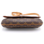 Louis Vuitton Monogram Musette Tango Shoulder Bag Brown Leather Gold