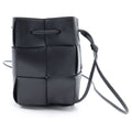 Bottega Veneta Small Cassette Mini Shoulder Bag Black Leather