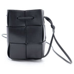 Bottega Veneta Small Cassette Mini Shoulder Bag Black Leather