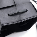 Bottega Veneta Small Cassette Mini Shoulder Bag Black Leather