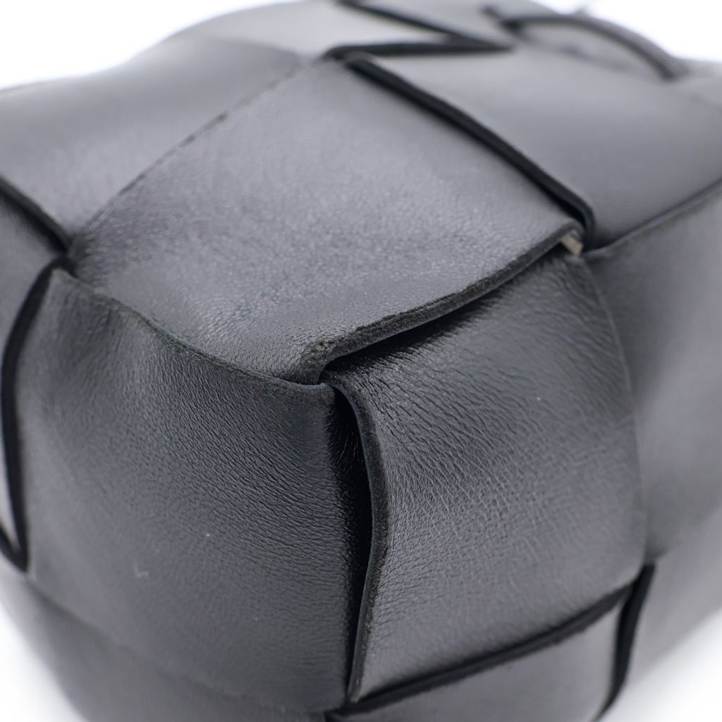 Bottega Veneta Small Cassette Mini Shoulder Bag Black Leather