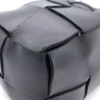 Bottega Veneta Small Cassette Mini Shoulder Bag Black Leather