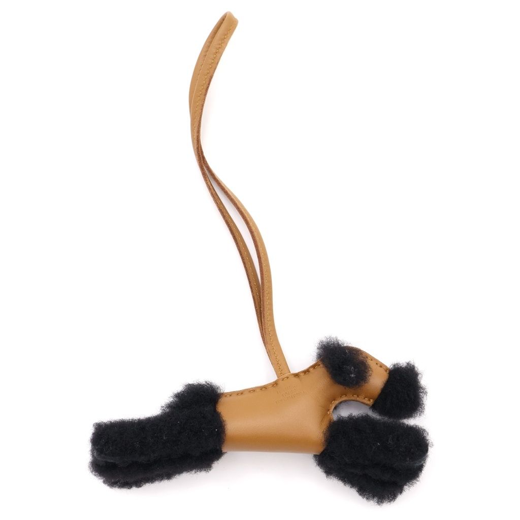 Hermes Buddy Charm Black Sesame Agneau Milo