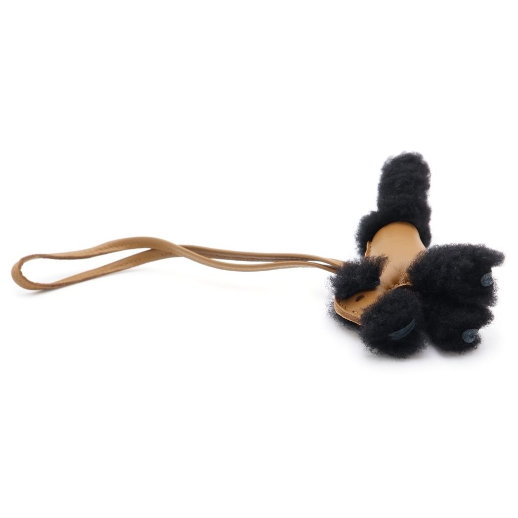 Hermes Buddy Charm Black Sesame Agneau Milo
