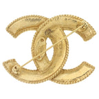 Chanel CC Logo Vintage Brooch Gold Plated
