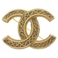 Chanel CC Logo Vintage Brooch Gold Plated