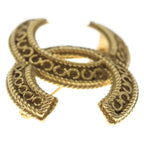 Chanel CC Logo Vintage Brooch Gold Plated