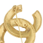 Chanel CC Logo Vintage Brooch Gold Plated