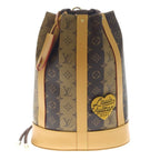 Louis Vuitton Monogram Stripe Randonnee Messenger Shoulder Bag Brown Leather