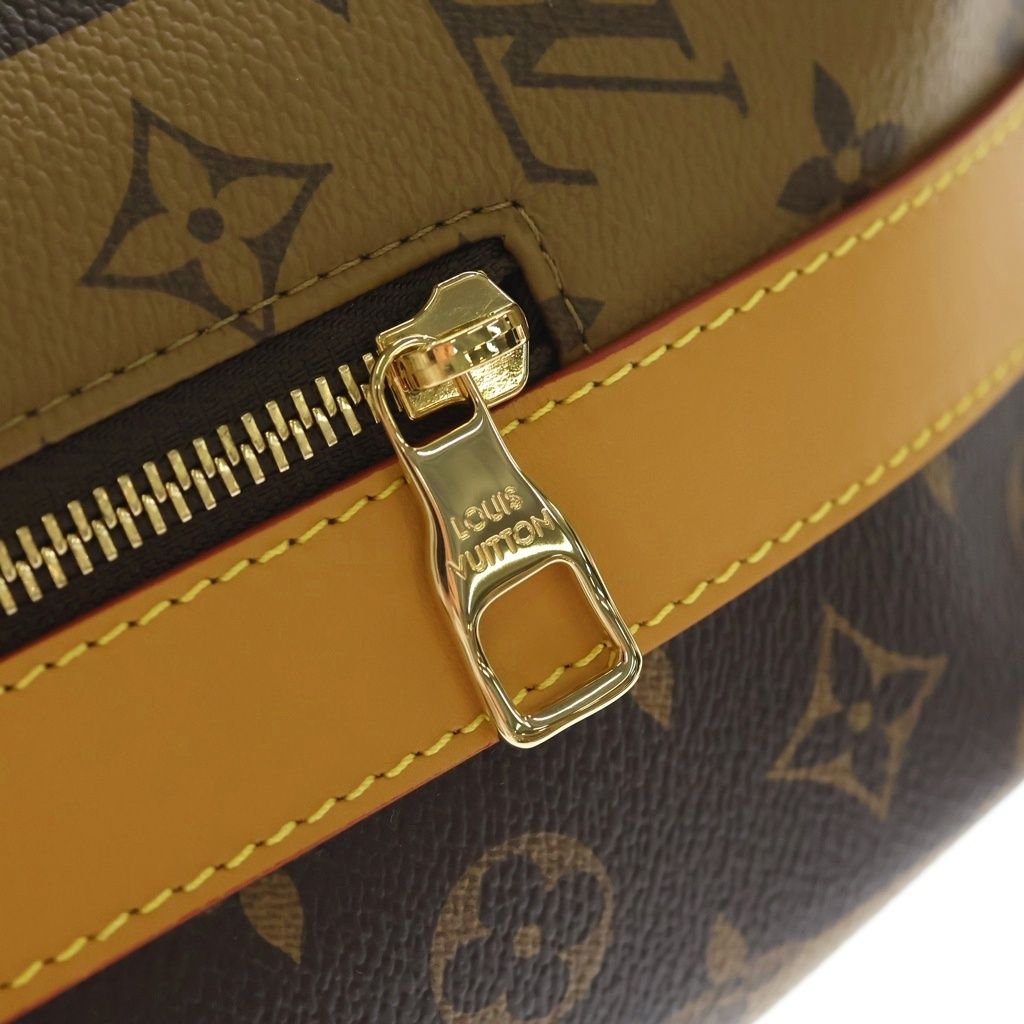 Louis Vuitton Monogram Stripe Randonnee Messenger Shoulder Bag Brown Leather