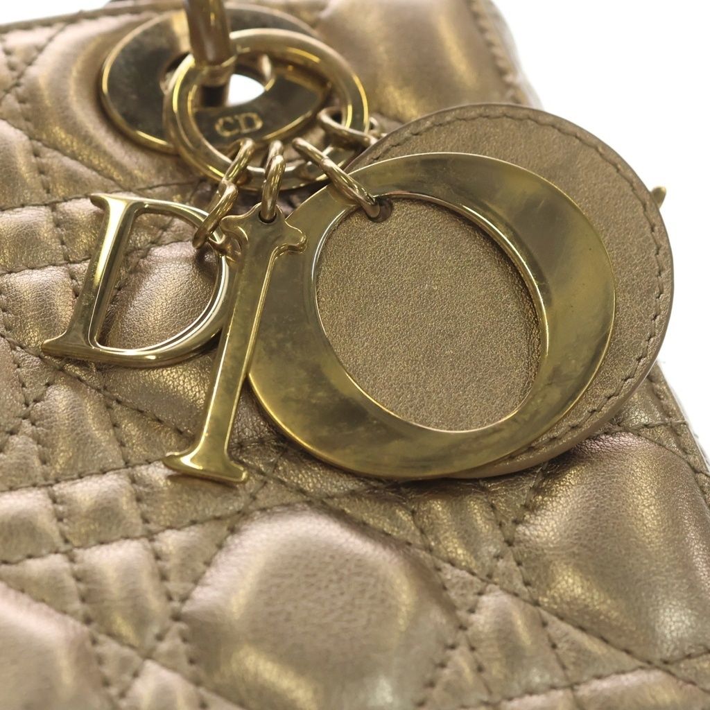 Dior Lady Dior MY Abcdior My Abc Small Gold Cannage Handbag