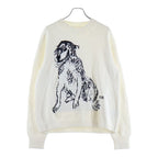 Dior Animal Logo Crew Neck Sweater Knit White