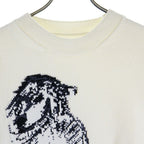 Dior Animal Logo Crew Neck Sweater Knit White — view 3