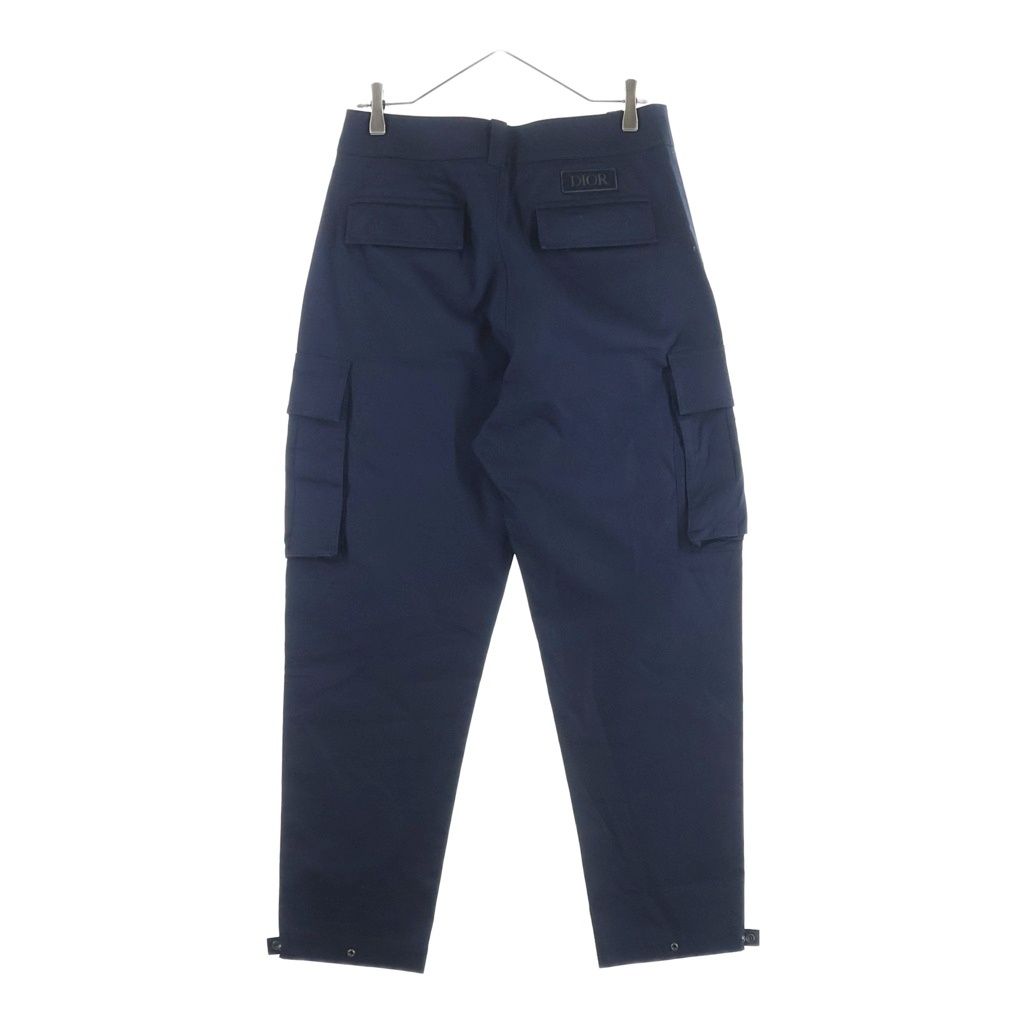 Dior Logo Patch Cotton Cargo Pants Navy — view 2